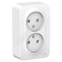 Розетка 2-м ОП Blanca 16А IP20 250В без заземл. защ. шторки с изолир. пластиной бел. SE BLNRA001211 - smartlife-ural.ru – Екатеринбург
