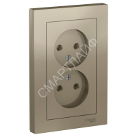 Розетка 2-м СП AtlasDesign 16А IP20 без заземл. в сборе шампань SE ATN000520 - smartlife-ural.ru – Екатеринбург
