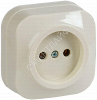 Розетка 1-м ОП GLORY РС20-2-ХК 10А без заземл. крем. IEK ERH10-K33-10 - smartlife-ural.ru – Екатеринбург