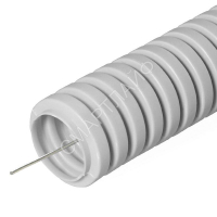 Труба гофрированная ПВХ d16мм с протяжкой сер. (уп.100м) Строитель PR.031600 - smartlife-ural.ru – Екатеринбург