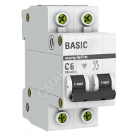 Выключатель автоматический модульный 2п C 6А 4.5кА ВА 47-29 Basic EKF mcb4729-2-06C - smartlife-ural.ru – Екатеринбург