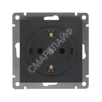 Розетка 1-м СП Афина 16А IP20 с заземл. механизм графит Universal A0028-Gr - smartlife-ural.ru – Екатеринбург