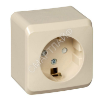 Розетка 1-м ОП Этюд 16А IP20 250В с заземл. защ. шторки крем. SE PA16-004K - smartlife-ural.ru – Екатеринбург