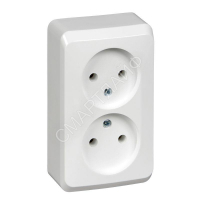 Розетка 2-м ОП Этюд 16А IP20 250В без заземл. без защ. шторок бел. SE PA16-005B - smartlife-ural.ru – Екатеринбург