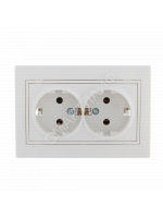 Розетка 2-м СП Mira 16А IP20 с заземл. с бел. вставкой керамика бел. LEZARD 701-0202-127 - smartlife-ural.ru – Екатеринбург