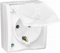 Розетка 1-м ОП Simon15 16А IP54 250В с заземл. с крышкой винт. клеммы бел. Simon 1594445-030 - smartlife-ural.ru – Екатеринбург