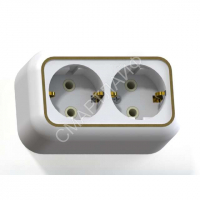 Розетка 2-м ОП Валентина РА16-826 16А IP20 с заземл. бел./зол. Кунцево 5419 - smartlife-ural.ru – Екатеринбург