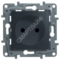 Розетка 1-м СП Etika 16А IP31 250В 2P без заземл. защ. шторки немецк. стандарт винтов. клеммы механизм антрацит IEK 672634 - smartlife-ural.ru – Екатеринбург