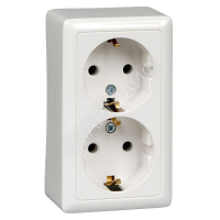 Розетка 2-м ОП Хит 16А 250В с заземл. без защ. шторок бел. SE RA16-238-B - smartlife-ural.ru – Екатеринбург