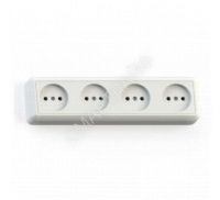 Розетка 4-м ОП Оптима РА16-402 16А IP20 с монтаж. пластиной сл. кость Кунцево 8050 - smartlife-ural.ru – Екатеринбург