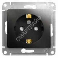 Розетка 1-м СП 1мод. Glossa 16А IP20 с заземл. защ. шторки механизм антрацит SE GSL000745 - smartlife-ural.ru – Екатеринбург