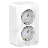 Розетка 2-м ОП Blanca 16А IP20 250В с заземл. защ. шторки с изолир. пластиной бел. SE BLNRA011211 - smartlife-ural.ru – Екатеринбург