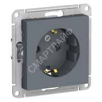 Розетка 1-м СП AtlasDesign 16А IP20 с заземл. механизм грифель SE ATN000743 - smartlife-ural.ru – Екатеринбург