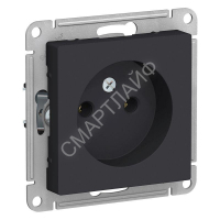 Розетка 1-м СП AtlasDesign 16А IP20 без заземл. без защ. шторок механизм карбон SE ATN001041 - smartlife-ural.ru – Екатеринбург