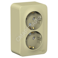 Розетка 2-м ОП Blanca 16А IP20 250В с заземл. защ. шторки с изолир. пластиной беж. SE BLNRA011217 - smartlife-ural.ru – Екатеринбург