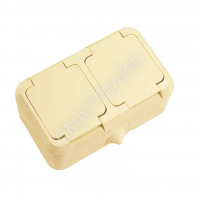 Розетка 2-м ОП 16А IP44 с заземл. с крышкой п/герм. крем. Makel 18254 - smartlife-ural.ru – Екатеринбург