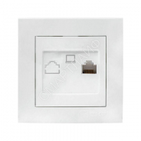 Розетка компьютерная 1-м СП Валенсия RJ45 бел. PROxima EKF EWK01-035-10 - smartlife-ural.ru – Екатеринбург