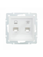 Розетка компьютерная + телефонная 1-м СП Vesna механизм бел. LEZARD 742-0288-143 - smartlife-ural.ru – Екатеринбург