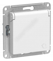 Розетка AtlasDesign 16А IP20 с заземл. защ. шторки с крышкой механизм лотос SE ATN001346 - smartlife-ural.ru – Екатеринбург