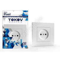 Розетка 1-м СП Pixel 16А IP20 без заземл. в сборе бел. TOKOV ELECTRIC TKE-PX-R1F-C01 - smartlife-ural.ru – Екатеринбург