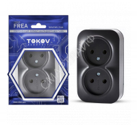 Розетка 2-м ОП Frea 16А IP20 250В без заземл. АБС-пластик карбон TOKOV ELECTRIC TKE-FR-R2-C14 - smartlife-ural.ru – Екатеринбург