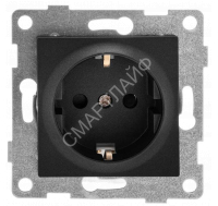 Розетка 1-м СП Ugra 16А 250В с заземл. защ. шторки механизм графит GUSI С11Р4-010 - smartlife-ural.ru – Екатеринбург