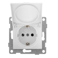 Розетка 1-м СП Bravo 16А 250В с заземл. защ. шторки с крышкой механизм бел. GUSI С10Р91-001 - smartlife-ural.ru – Екатеринбург