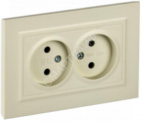 Розетка 2-м СП BRITE РС12-2-БрКр 10А в сборе без заземл. без защ. шторок беж. IEK BR-R20-10-K10-F - smartlife-ural.ru – Екатеринбург