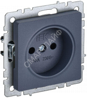 Розетка 1-м СП BRITE РС10-1-0-БрМ 10А без заземл. без защ. шторок механизм маренго IEK BR-R10-10-K35 - smartlife-ural.ru – Екатеринбург