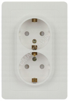 Розетка 2-м СП Style 7-208-01 16А 250В IP20 2х2P+E Schuko с заземл. защ. шторки бел. Intro Б0060625 - smartlife-ural.ru – Екатеринбург