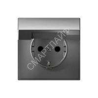 Розетка ArtGallery 16А IP20 с заземл. защ. шторки с крышкой механизм сталь SE GAL000946 - smartlife-ural.ru – Екатеринбург