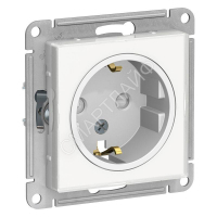 Розетка 1-м СП AtlasDesign Art 16А IP20 с заземл. защ. шторки механизм бел. SE ATN200145 - smartlife-ural.ru – Екатеринбург