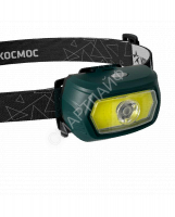 Фонарь аккумуляторный налобный 3Вт XPE LED+5Вт COB LED с коллиматорной линзой съемный Li-ion 18650 1200мА.ч корпус ABS-пластик USB-шнур type C доп. держатель для батареек 3xААА регулируемый эласт. ремешок КОСМОС KOC509Lit - smartlife-ural.ru – Екатеринбург