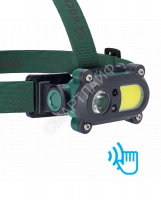 Фонарь аккумуляторный налобный сенсорный 3Вт LED+3Вт COB LED с коллиматорной линзой Li-ion 18650 1200мА.ч корпус ABS-пластик USB-шнур регулируемый эласт. ремешок КОСМОС KOC502Lit - smartlife-ural.ru – Екатеринбург