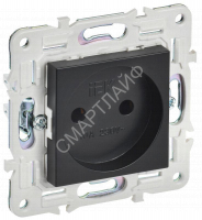 Розетка SKANDY 10А без заземл. без защ. шторок SK-R02Bl черн. IEK SK-R10-10-K02 - smartlife-ural.ru – Екатеринбург