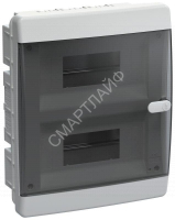 Корпус ЩРВ-П-18 UNION Compact IP41 черн. прозр. дверь пластик. IEK UIC-KP12-V-18-41-K01 - smartlife-ural.ru – Екатеринбург