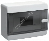 Корпус ЩРН-П-8 UNION Compact IP41 черн. прозр. дверь пластик. IEK UIC-KP12-N-08-41-K01 - smartlife-ural.ru – Екатеринбург