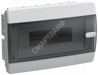 Корпус ЩРВ-П-12 UNION Compact IP41 черн. прозр. дверь пластик. IEK UIC-KP12-V-12-41-K01 - smartlife-ural.ru – Екатеринбург