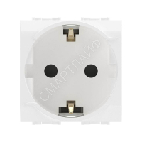 Розетка 1-м СП 2мод. Brava 16А IP20 с заземл. защ. шторки бел. DKC 76482B - smartlife-ural.ru – Екатеринбург