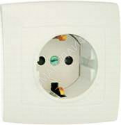 Розетка 1-м СП Елизавета РС16-236 16А IP20 с заземл. защ. шторки бел. Кунцево 6419 - smartlife-ural.ru – Екатеринбург