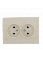 Розетка 2-м СП Deriy 16А IP20 без заземл. керамика крем. LEZARD 702-0303-128 - smartlife-ural.ru – Екатеринбург