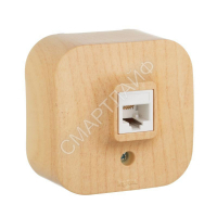 Розетка телефонная 1-м ОП Quteo RJ11 дерево IEK 782274 - smartlife-ural.ru – Екатеринбург