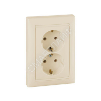 Розетка 2-м СП Valena 16А IP20 2P+E с заземл. немецк. стандарт сл. кость (DIY-упак.) IEK 695616 - smartlife-ural.ru – Екатеринбург