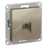 Розетка телефонная 1-м СП AtlasDesign RJ11 механизм шампань SE ATN000581 - smartlife-ural.ru – Екатеринбург