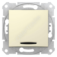 Переключатель проходной 1-кл. СП Sedna 10А IP20 (сх. 6а) 250В с син. подсветкой механизм беж. SchE SDN1500147 - smartlife-ural.ru – Екатеринбург