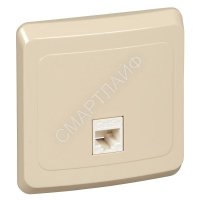Розетка компьютерная 1-м СП Этюд RJ45 кат.5E крем. SE KOMC-001K - smartlife-ural.ru – Екатеринбург