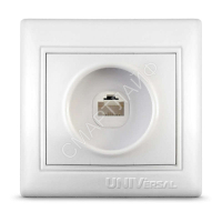 Розетка телефонная 1-м СП Севиль 4P4C 3А IP20 бел. UNIVersal С0034 - smartlife-ural.ru – Екатеринбург