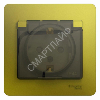 Розетка 1-м СП Glossa 16А IP44 250В с заземл. защ. шторки с крышкой в сборе фисташк. SE GSL001048 - smartlife-ural.ru – Екатеринбург