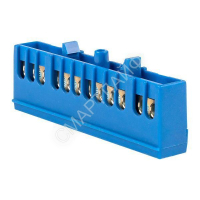 Шина нулевая N 6х9 12 отверстий синий изолированный корпус на DIN-рейку латунь PROxima EKF sn0-63-12-ib - smartlife-ural.ru – Екатеринбург