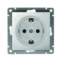 Розетка 1-м СП Афина 16А IP20 с заземл. механизм серебр. Universal A0028-S - smartlife-ural.ru – Екатеринбург